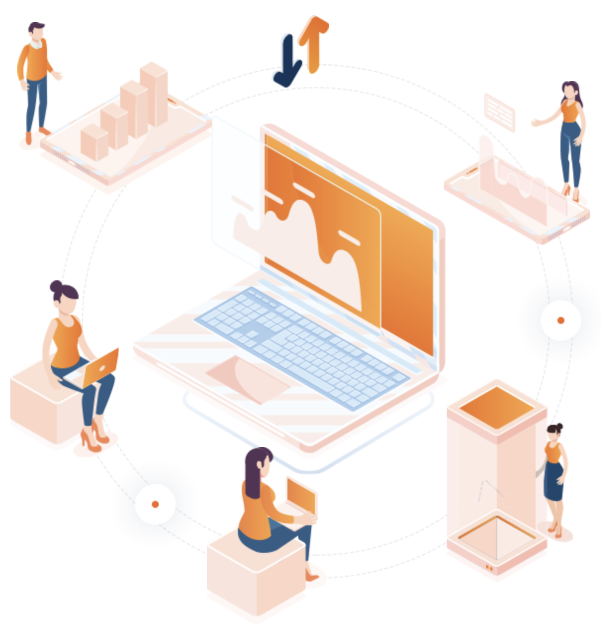 Property management dashboard illustration